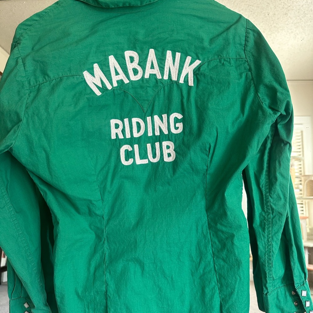 Tru-West Belmont Green Western Button Down with Pearl Snaps